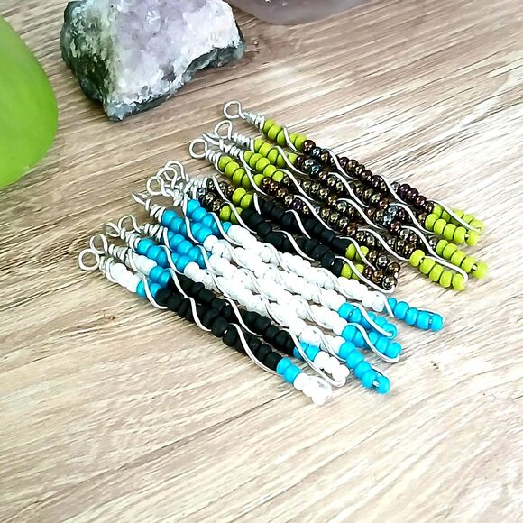 12 Piece Beaded Charm Dangles For Jewelry Making, Seed Bead - Picture 3 of 4